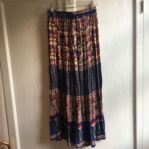 Indian Block Print Bohemian Midi Skirt